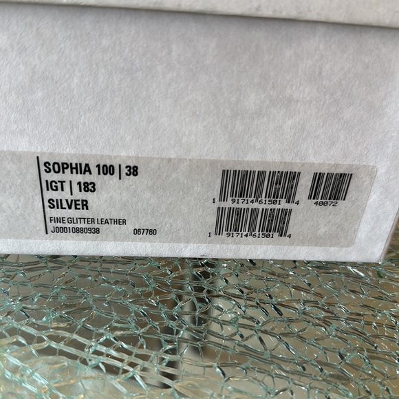 NIB Jimmy Choo Silver Sophia 100 Size 38. New and Ready to Party!! - Picture 8 of 9